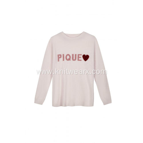 Women's Knitted Crew Neck Homewear Sleepwear Pullover